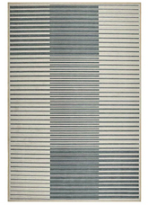 Silver and gray ombre area rug for modern interiors.